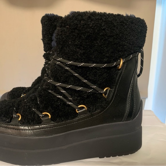 Tory Burch Courtney Leather and Shearling Boots - Picture 5 of 16